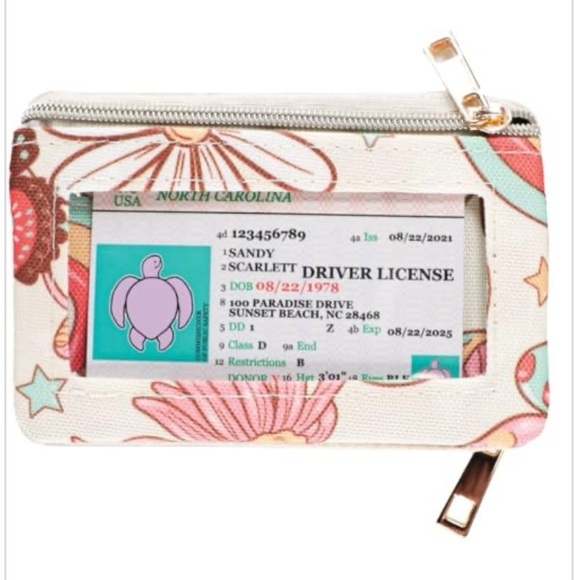 Simply Southern Peace Print ID Wallet – Mushrooms Floral Zip Coin Purse NWT - Picture 1 of 3